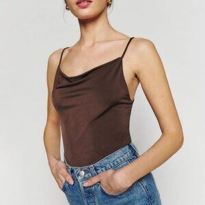 Reformation Emmett Knit Top Cafe - Size M (Never Worn)